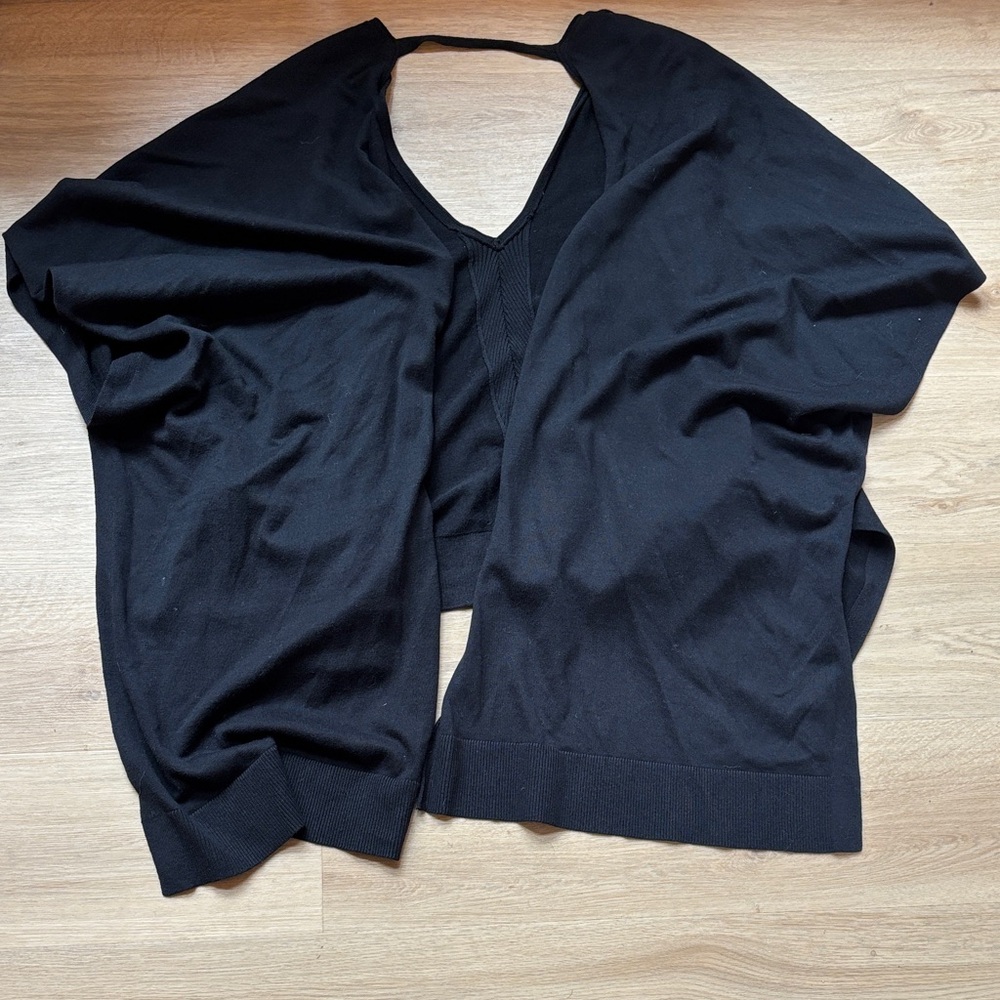 lululemon athletica Black Knit Women's Poncho with Open Back